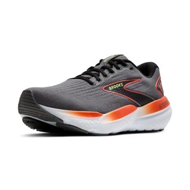 Imagem de Brooks Tênis de corrida masculino Glycerin 21 Neutral, Cinza/vermelho mandarim/verde, 47