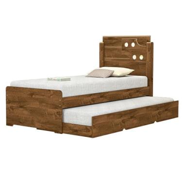 Imagem de Cama Luiza Bibox Compacta com Cabeceira Design Moderno - Sambare Modas