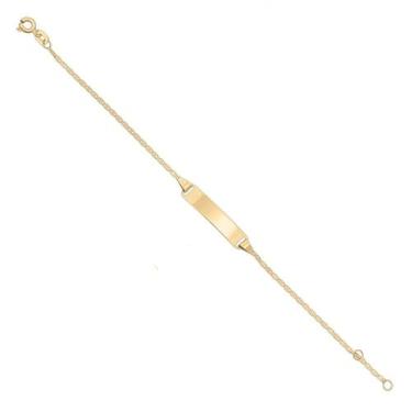 Imagem de Pulseira Piastrine Bebê Infantil Chapinha De Ouro 18k 750 - DR Joias