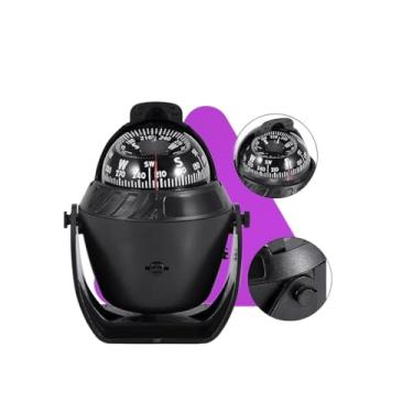 Imagem de Bússola Marítima Náutica com Led Lancha Veleiro Pesca Iluminação 12v Carro Jipe Barco Lancha