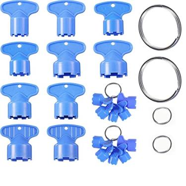 Imagem de Hibbent 20 peças de chave aeradora de torneira, chave aeradora com um anel para fácil armazenamento e remoção de ferramenta para aeradores M16,5 M18,5 M21,5 M22,5 M24, conjunto com 5 unidades (pacote