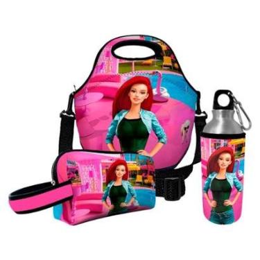 Imagem de Kit Escolar Infantil Lancheira Térmica + Necessaire Plus + Squeeze de Alumínio – ISOPRENE – Me-Unissex