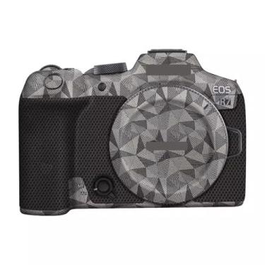 Imagem de JERXTTON Película para câmera Canon EOS R7 antirriscos envoltório de vinil filme de desenho animado protetor corporal casaco acessórios de fotografia adesivo (titânio triangular)