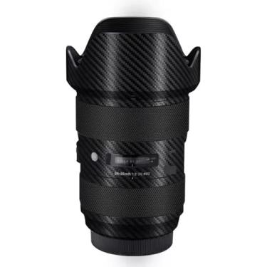 Imagem de Adesivo de lente de câmera antiarranhões para Sigma Art 24-35 mm F2 DG Apto para Canon EF Mount Camera Coat Wrap Película Protetora Corpo Protetor Decalques Custo 1:2 24-35 2 (Fibra de Carbono Preto)