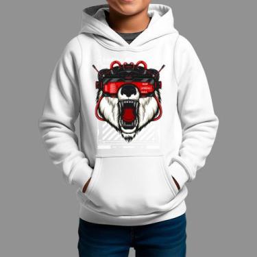 Imagem de Moletom Canguru Infanto Juvenil Algodão Casual Moda De Rua Inverno Blu