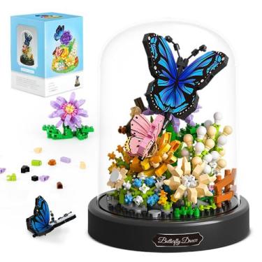 Imagem de Kit de Construção QIAOLETONG QLT - Buquê de Flores com 530 Peças e Ani