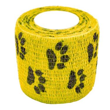 Imagem de Bandagem 5cm x 2mt - Patinhas Amarelo - Limed Mogi