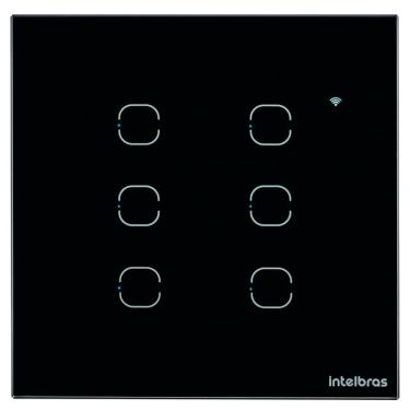 Imagem de Interruptor Smart Touch Wi-Fi Izy com 6 Teclas Preto - Intelbras - EWS 1006