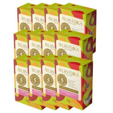 Imagem de Kit 12 Sabonetes em Barra 100% Vegetais White Tea Ayurvédika