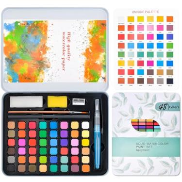 Imagem de Cesta de páscoa para adolescentes presentes de dia dos namorados para crianças, pintura de festa de aniversário, meias para crianças, viagem, paleta de aquarela, conjunto de tinta para adultos,