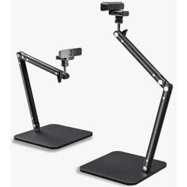 Imagem de Advenza Suporte Para Câmera Webcam, Compatível com Webcams Logitech (Brio 4K, C925e, C922x, C922, C930e, C930, C920, C615) com Rosca de 0,6 cm, Ajuste Flexível, Suporte de Mesa Resistente