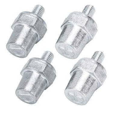 Imagem de AUCELI Haste de bateria macho de rosca de carro, 4 peças 3/20.3 cm-16 extensor de carregamento do terminal lateral do veículo, acessórios de adaptador de pino de terminal de bateria automotiva,