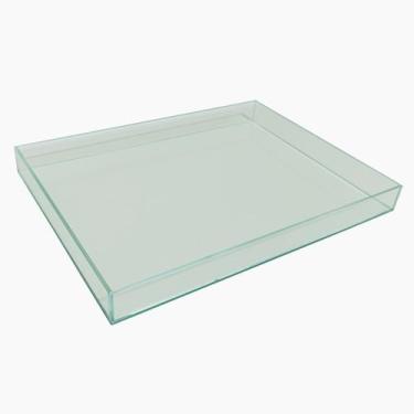 Imagem de Bandeja de vidro incolor decorativa - Mobília Express, Regular