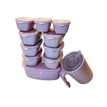 Imagem de Kit 10 Vasilhas de Plástico Cozinha Completa Hermético Com Jarra