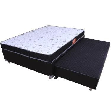 Imagem de Cama Box Auxiliar de Mola Bonnel Casal com Colchão de Espuma D33 Certificada bf Colchões 138x188x51cm