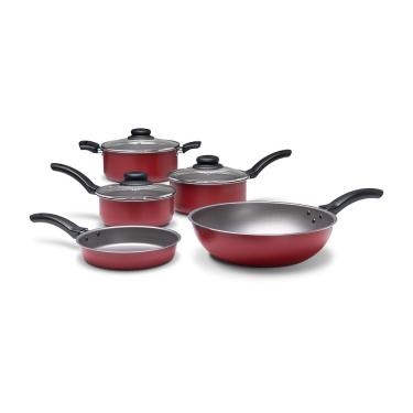 Imagem de Conjunto de Panela 5 Peças Ruby Vermelha Brinox