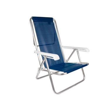 Imagem de Cadeira Reclinável Alumínio 8P Sannet Azul Marinho
