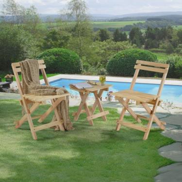 Imagem de Conjunto Mesinha Dobrável e 2 Cadeiras