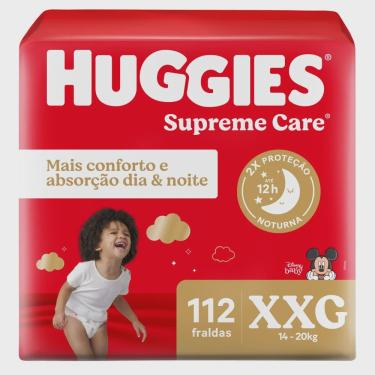 Imagem de Fralda huggies supreme care giga xxg com 112 unidades