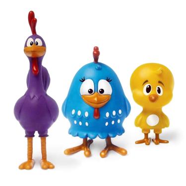 Imagem de Bonecos Galinha Pintadinha Pintinho E Galo Carijó - Elka