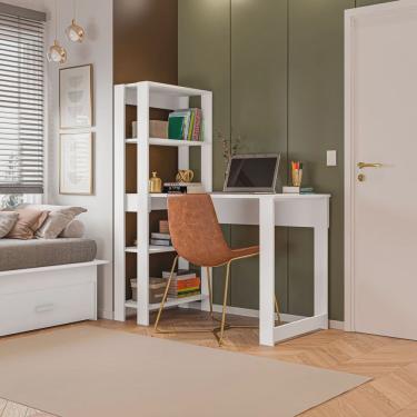 Imagem de Mesa Escrivaninha com Estante e 4 Prateleiras Licce