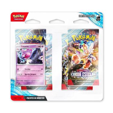 Imagem de Blister Pokemon Coleção Coroa Estelar Cartas Copag Ev07 Tink