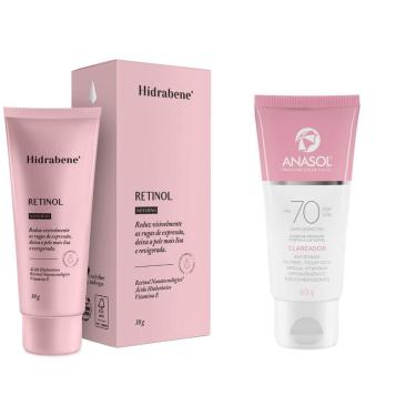 Imagem de Kit Retinol Acido Hialurônico + Clareador Facial Fps70