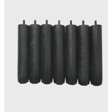 Imagem de Kit 7 Pés Cama Box 20cm Moveis, Resistente Madeira Preto Pé