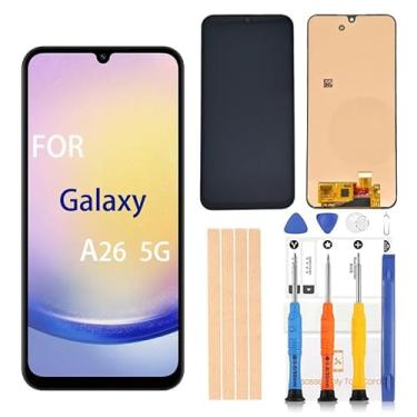 Imagem de Pishzeo Digitalizador LCD Amoled original de 6,7 polegadas para Samsung Galaxy A26 5G SM-A266U1, A266U, SM-A266E/DS, SM-A266B/DS Touch Display, conjunto de digitalizador Full HD (SM-A26 5G sem moldura