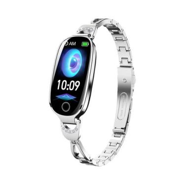 Imagem de Smartwatch De Luxo Feminino Pressão Arterial Monitor De Freqüência Car