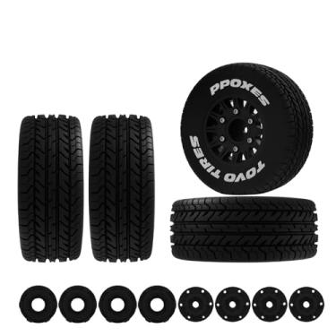 Imagem de NMNRC Wheel and Tires & 12mm 14mm 17mm Wheel Hex Hub Kit for 1/10 Arrma Senton 3S BLX 550 MEGA & Slash 4X4 4WD VXL Series RC Car Upgrades Part Black