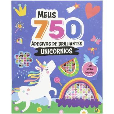 Imagem de Livro - Meus 750 Adesivos Brilhantes - Livro de Colorir: Unicórnios