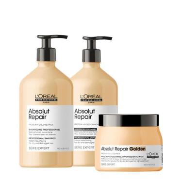 Imagem de Kit L'Oréal Professionnel Absolut Repair Gold Quinoa Protein Shampoo C