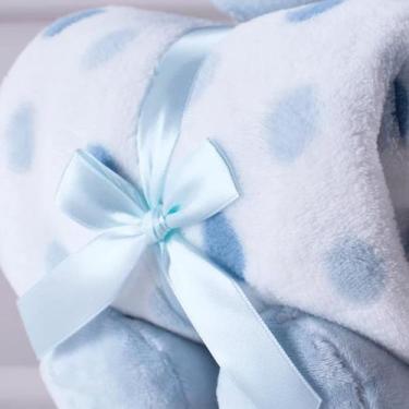 Imagem de Bichinho de Pelúcia com Manta 26cm - Bene Casa, Azul