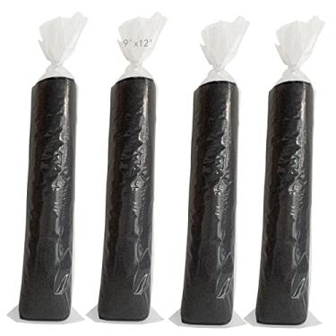 Imagem de 4 peças de saco de armazenamento de tapete laminado de plástico transparente com 10 laços – serve para tapetes de até 2,5 x 30 cm, resistente para transporte, embalagem, movimentação e armazenamento