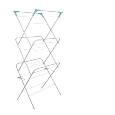 Imagem de Varal De Chão De Roupas Sanfonado Dobrável 3 Andares 138cm