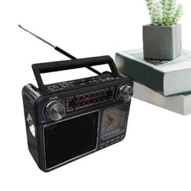 Imagem de Rádio Portátil para Exterior,Rádio AM/FM Com Melhor Receção - Lâmpada De Leitura A Pilhas Com Relógio, MP3 Player USB Para Campismo, Caminhadas E Casa