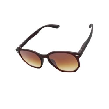 Imagem de Óculos de Sol Hexagonal Acetato Itaniano Flexivel Premium Retro Lentes UV400 Feminino Masculino - Cacife Brand (Marrom)