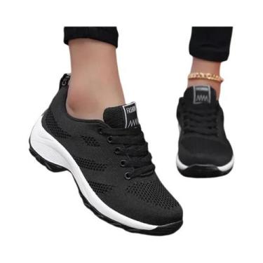 Imagem de Calçados Esportivos Femininos - Malha Respirável, Cunha Confortável pa