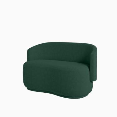 Imagem de Namoradeira Beatriz Orgânica Boucle Lisa - 7 Decor - Estopar, Verde Es