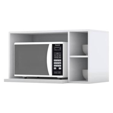 Imagem de Armario Aereo Para Microondas MDF 80 cm Americana C557 Branco Henn
