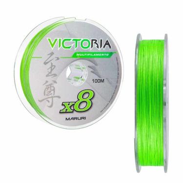 Imagem de Linha de Pesca Multifilamento 8 Fios Victora 100m Verde Lima 0.27mm 30lb