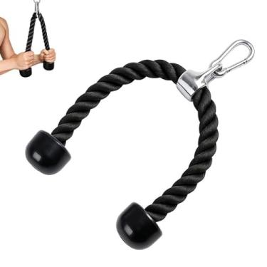 Imagem de Puxador Tríceps Corda Profissional para Academia | Acessório de Musculação para Estação de Cabo | Pegada Confortável e Resistente | Ideal para Exercícios de Musculação, Pulley, Bíceps e Tríceps