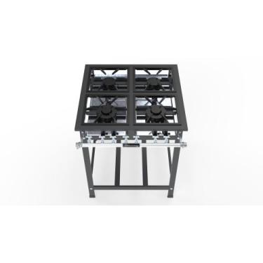 Imagem de Fogão Industrial Baixa Pressao 4 Bocas Perfil 5 - Lider Grill
