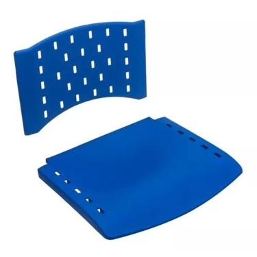 Imagem de Assento Encosto Plastico Preto Cadeira Fixa