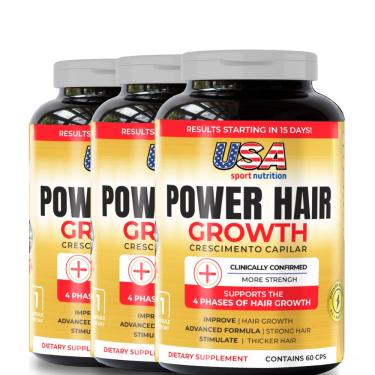 Imagem de Crescimento Capilar ACELERADO - Power Hair Growth (180 Cap) - USA Sport Nutrition