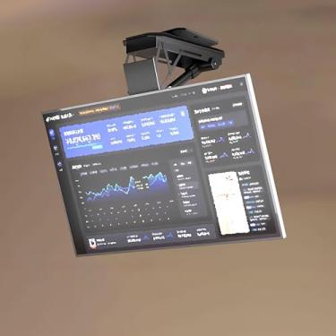 Imagem de Suporte de TV elétrico e giratório para teto, ajuste de ângulo de 0-90° com controle remoto para telas de 32 a 70 polegadas, suporte motorizado para TV VESA máximo 600 x 600 mm (rotação de 90°)