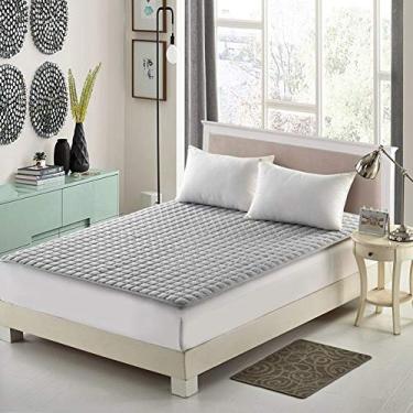 Imagem de Colchões Futon Colchão Dobrável, Almofada De Cama à Prova D'Água, Lavável Fino 100% Algodão Ti-derrapante Colchão Protetor Tapetes Tatami Para Quarto Dormitório, C, 90 x 200 cm