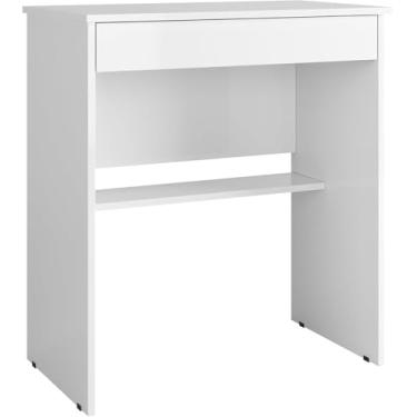Imagem de Escrivaninha Mesa Para Computador Escritório Com Gaveta Branca