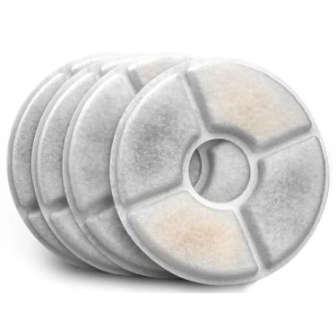 Imagem de Kit de Filtros de Reposição para Fonte de Água Pet Dogis, 10 Unidades, Carvão Ativado, Modelo DF020